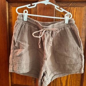 Bobi los Angelos gauze shorts brown size XS